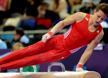 İdman gimnastikası üzrə fərdi çoxnövçülük yarışlarının finalı keçirilir. Bakı, Azərbaycan, 18 iyun 2015